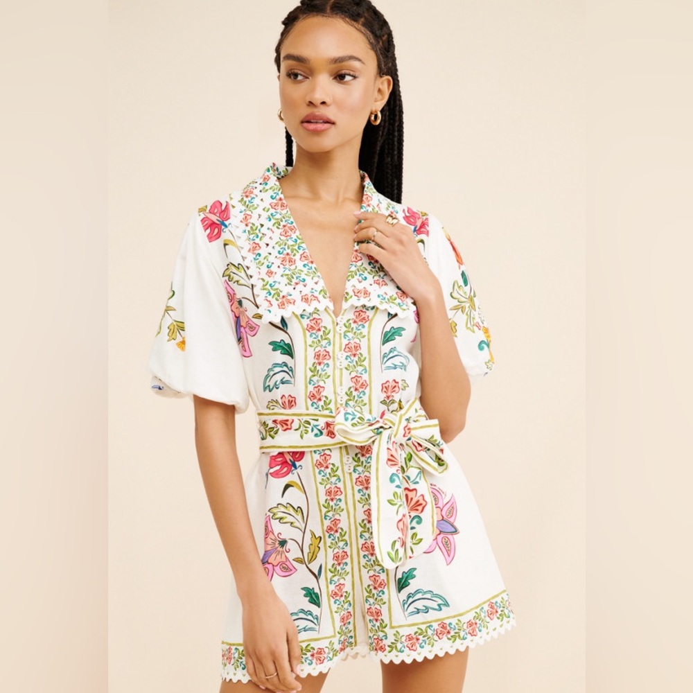 FARM Rio Floral Insects Romper Size Small